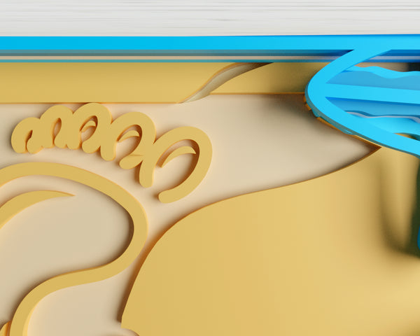 3D Beach SVG DXF Cricut Laser Cut files-Rishasart