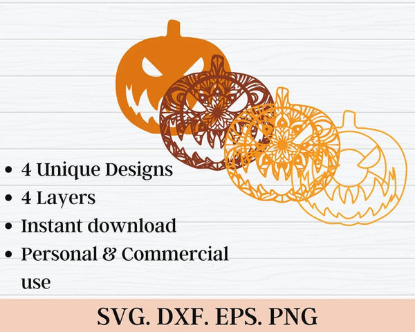 3D Fall SVG DXF Bundle - Pumpkin Svg-Rishasart