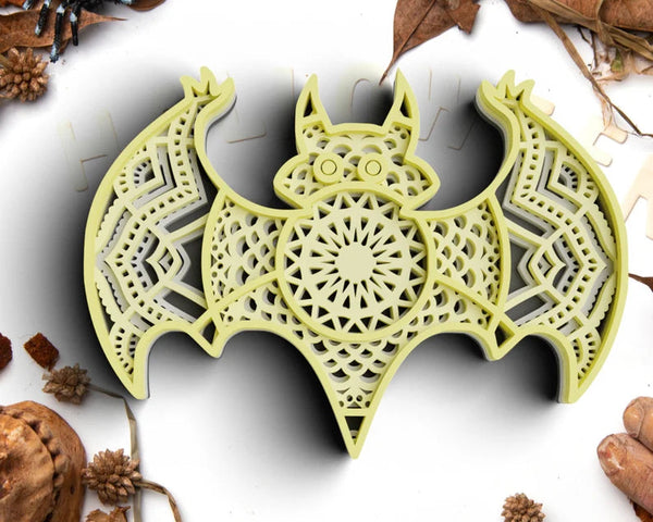 3D Halloween SVG DXF Bundle - Bat Svg-Rishasart
