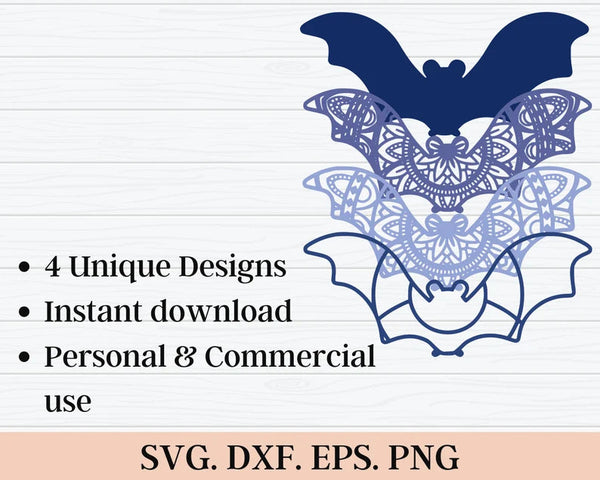 3D Halloween SVG DXF Bundle - Bat Svg-Rishasart