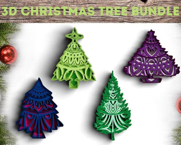 3D Christmas SVG DXF 5 Layer - Christmas Tree Svg-Rishasart