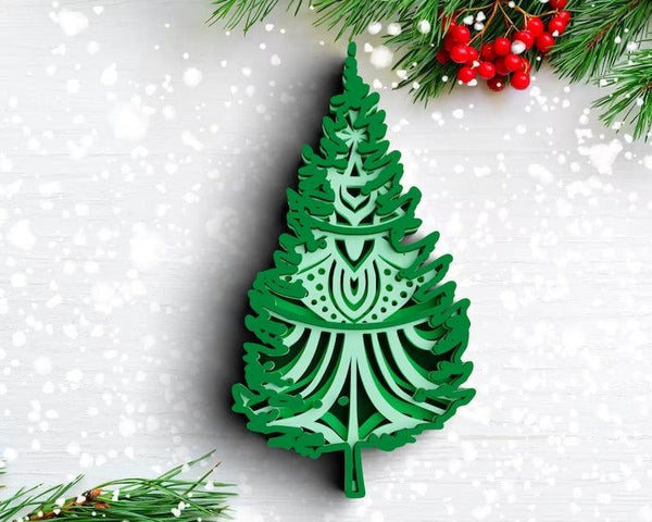 3D Christmas SVG DXF 5 Layer - Christmas Tree Svg-Rishasart