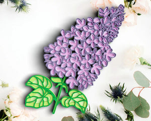 3D Flower SVG DXF 6 Layer - Lilac Svg-Rishasart