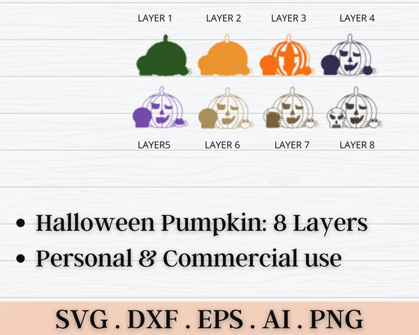 3D Halloween SVG DXF Bundle - Pumpkin Svg-Rishasart