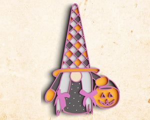 3D Gnome SVG DXF 5 Layer - Halloween Svg-Rishasart
