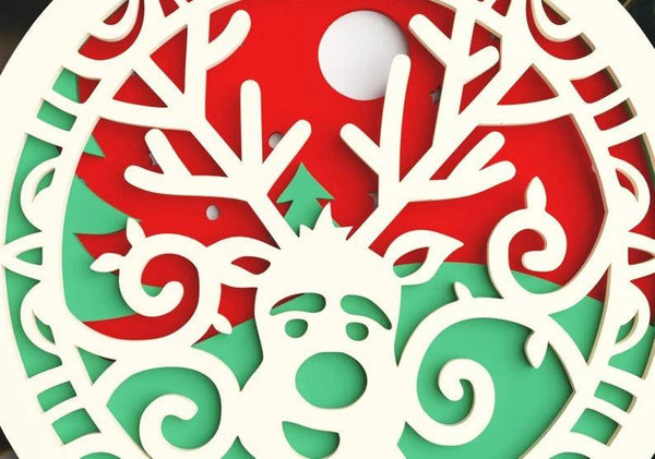 3D Christmas Ornament SVG DXF 09 Designs Bundle-Rishasart