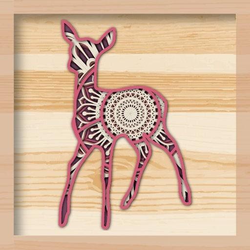 Deer SVG 5 Layer 3D Mandala SVG PN-Rishasart