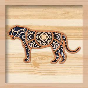 Tiger SVG 4 Layer 3D Mandala SVG PNG, Mandala Tiger Svg Mandala Wall Hanging, Animal Lover *Instant Download*  -Rishasart