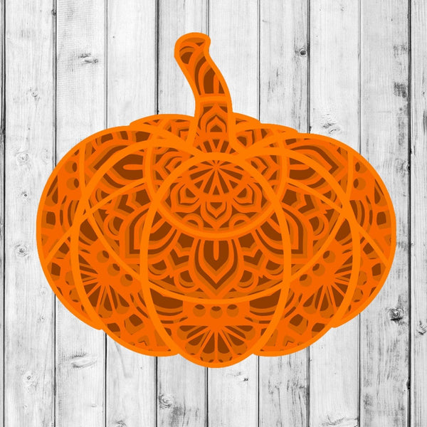 Fall SVG Bundle, Pumpkin Mandala Svg 3D-Rishasart