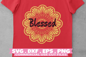 Mandala SVG Design - Blessed Svg Files For Cricut - *Digital Download*-Rishasart