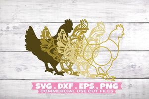 Chicken Layered SVG 4 Layer Hen Svg-Rishasart