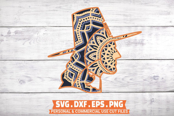 3D Thanksgiving Layer SVG Bundle - 4 Layers Turkey Mandala SVG-Rishasart