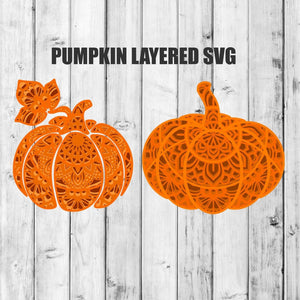 Fall SVG Bundle, Pumpkin Mandala Svg 3D-Rishasart