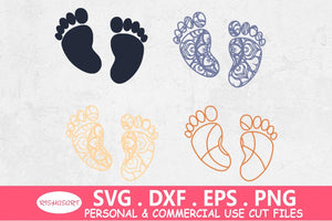 3D Layer Baby Footprint SVG - Newborn Svg-Rishasart