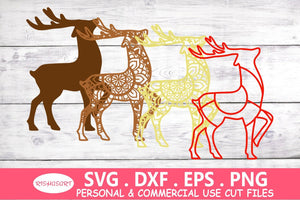 Reindeer SVG - 3D SVG - Christmas SVG files for Cricut Projects-Rishasart