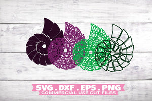 Sea Shell Layered SVG 4 Layer Ocean Svg, Laser Cut files 3D Mandala Svg-Rishasart