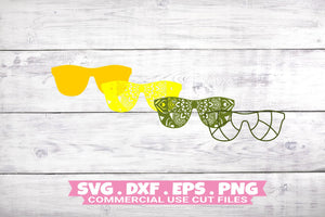 3D Sunglass SVG 4 Layers - 3D Mandala Svg Summer Svg-Rishasart