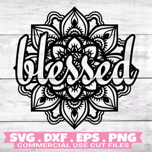 Blessed Mandala SVG - SVG Files for Cricut-Rishasart