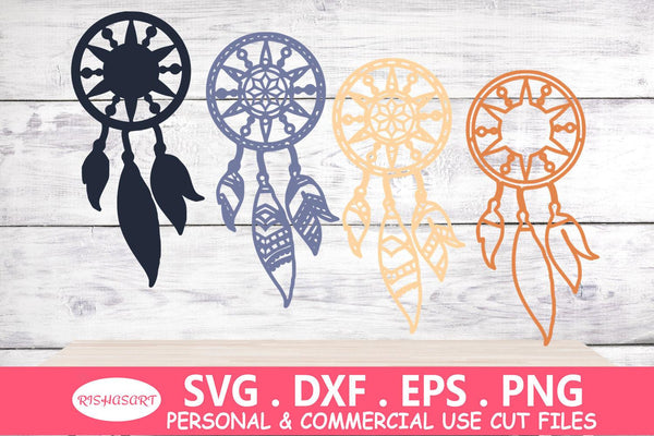 3D Dream Catcher SVG DXF files - Boho Svg-Rishasart