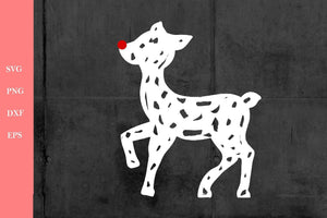 Cute Reindeer SVG - Cricut Projects-Rishasart