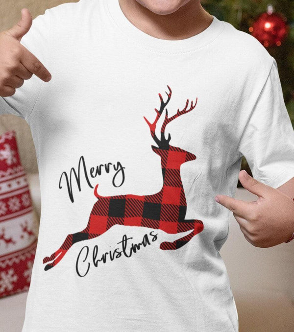 Reindeer SVG - Merry Christmas SVG - Buffalo Plaid SVG files for Cricut-Rishasart