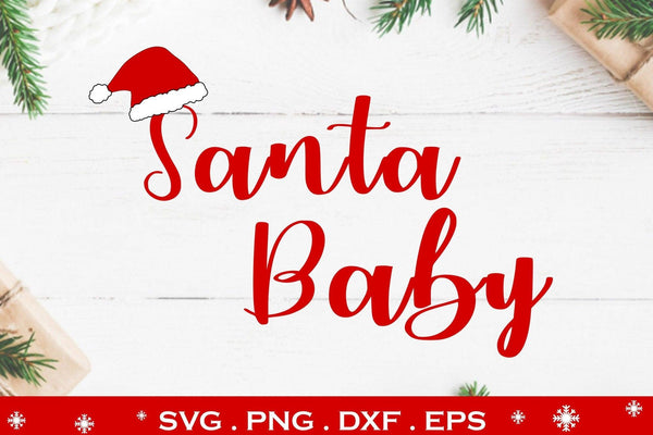 Santa Baby SVG - Santa Hat svg files for Cricut Projects-Rishasart