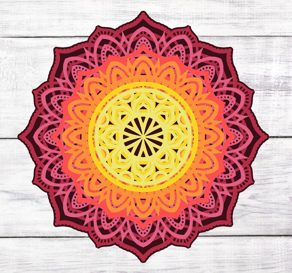 Layered Flower Mandala SVG 7 Layers - 3D Layered Svg - 3D Mandala Svg files for Cricut-Rishasart