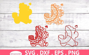 3D Bear SVG DXF  - Kids Svg 3D Mandala Svg-Rishasart