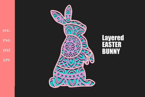 3D Easter Bunny SVG DXF files-Rishasart