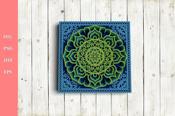 3D Shadow box SVG - Layered Mandala Svg - 3D Mandala Svg files for Cricut-Rishasart