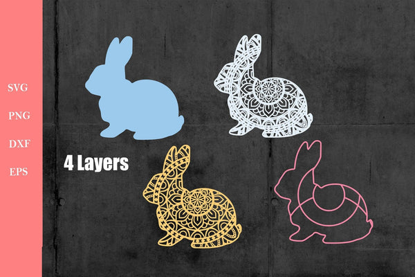 3D Easter Bunny SVG DXF files-Rishasart