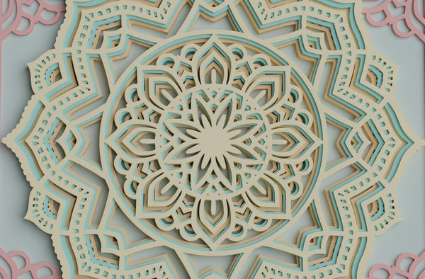 3D Shadow box SVG DXF - Layered Mandala Svg - 3D Mandala Svg files for Cricut-Rishasart