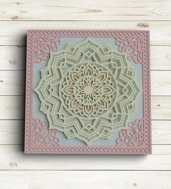 3D Shadow box SVG DXF - Layered Mandala Svg - 3D Mandala Svg files for Cricut-Rishasart