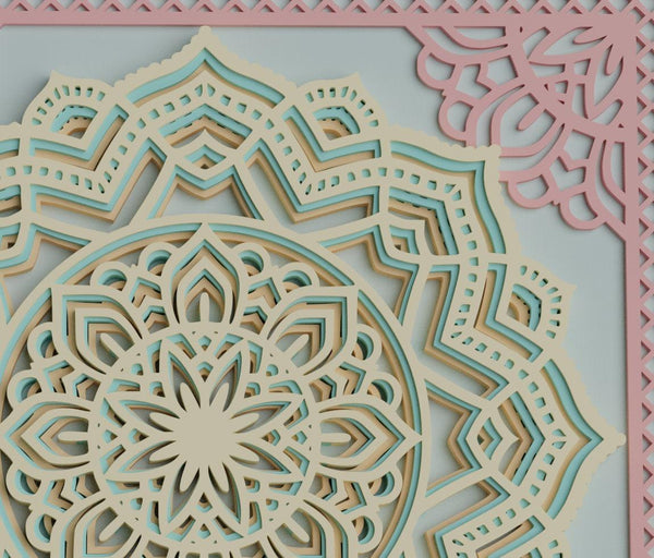 3D Shadow box SVG DXF - Layered Mandala Svg - 3D Mandala Svg files for Cricut-Rishasart