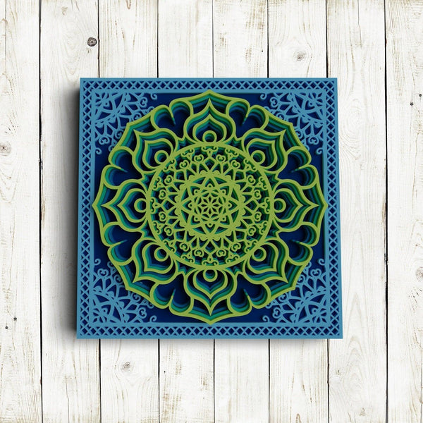 3D Shadow box SVG - Layered Mandala Svg - 3D Mandala Svg files for Cricut-Rishasart