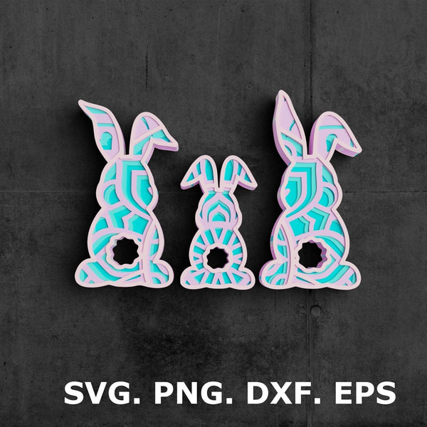 3D Easter SVG Layered Bundle  - 3D Mandala Svg-Rishasart