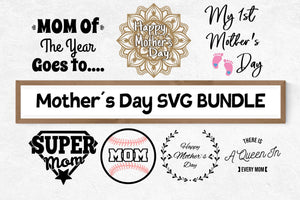 Mothers Day SVG DXF Bundle - Basketball Mom Svg - Mom Life Svg files for Cricut-Rishasart