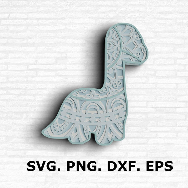 3D Dinosaur SVG DXF Bundle-Rishasart