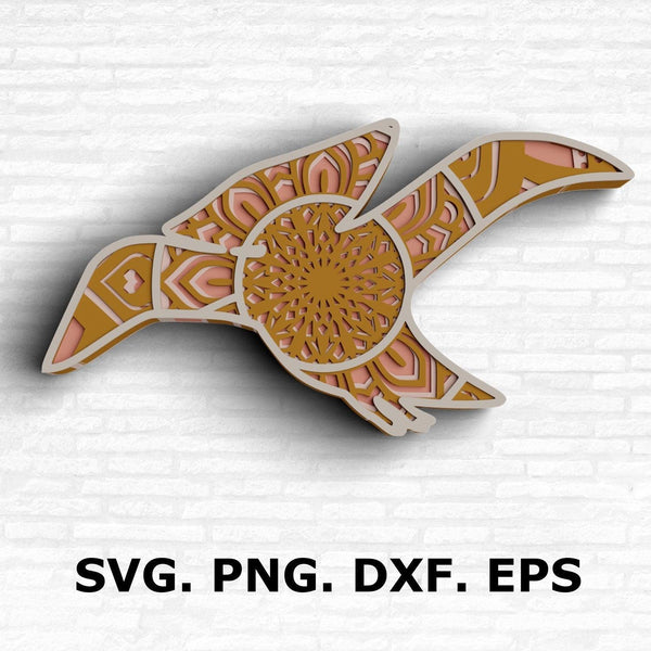 3D Dinosaur SVG DXF Bundle-Rishasart