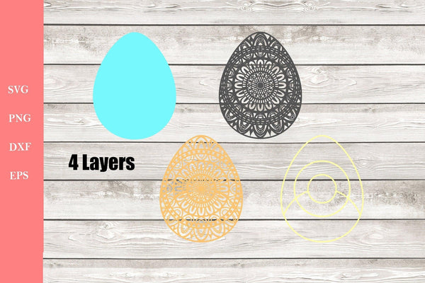 3D Easter Egg SVG DXF files - 3D Mandala Svg-Rishasart