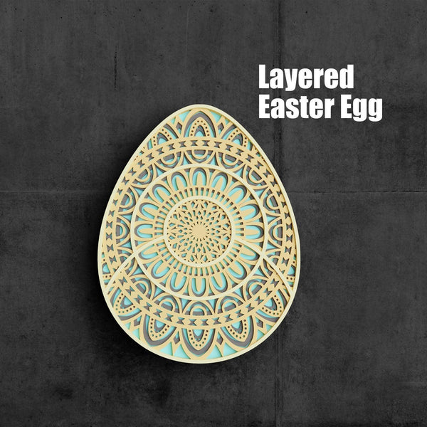 3D Easter Egg SVG DXF files - 3D Mandala Svg-Rishasart