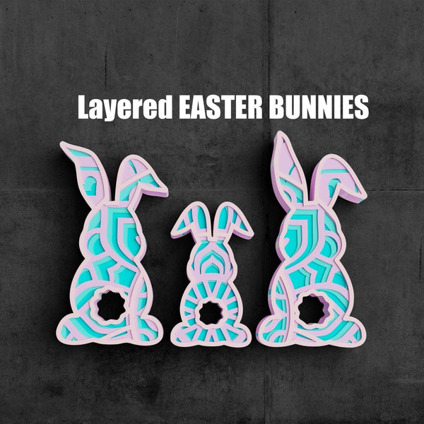 3D Easter Bunny SVG DXF files-Rishasart