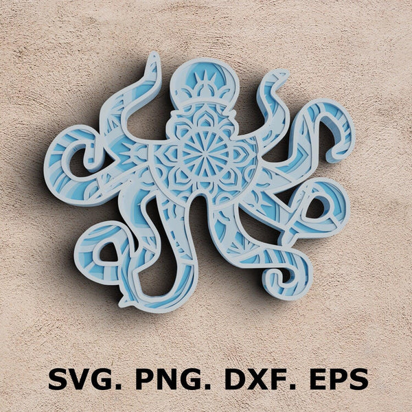 3D Sea Animals SVG DXF 4 Layers - Sea Turtle Svg-Rishasart