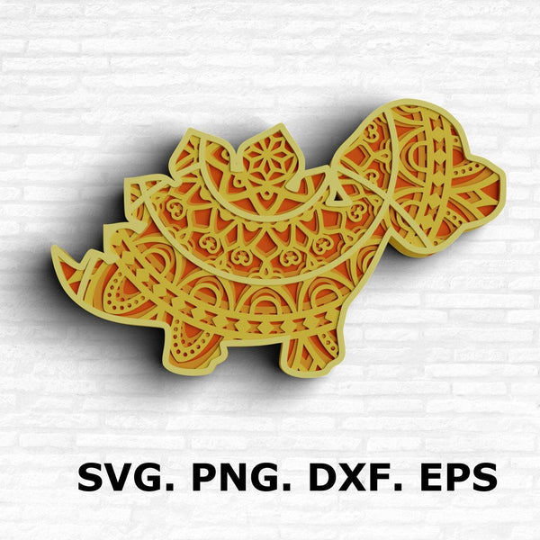 3D Dinosaur SVG DXF Bundle-Rishasart