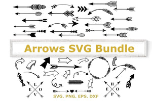 Arrow SVG Bundle - Love arrow Svg - Boho arrow Svg files for Cricut Projects-Rishasart