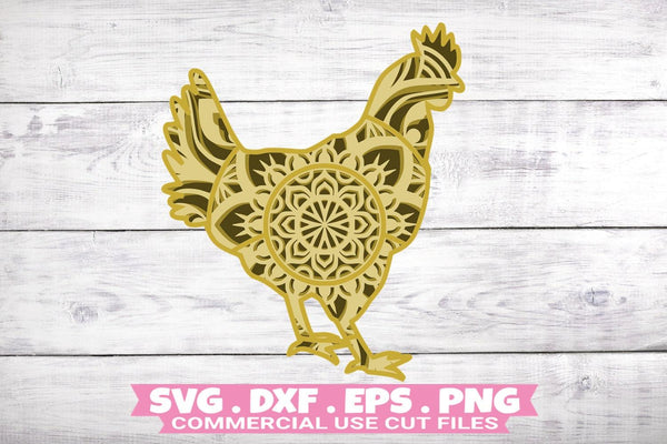 Chicken Layered SVG 4 Layer Hen Svg-Rishasart