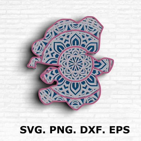 3D Elephant SVG DXF Bundle - Baby Shower Svg-Rishasart