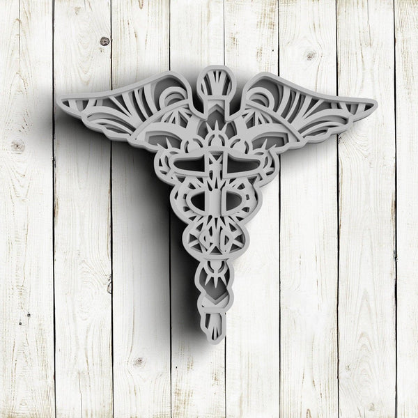 Layered Medical SVG DXF files for Laser Cut - Doctor Svg 3D Mandala Svg - Layered Mandala Svg files for Cricut-Rishasart