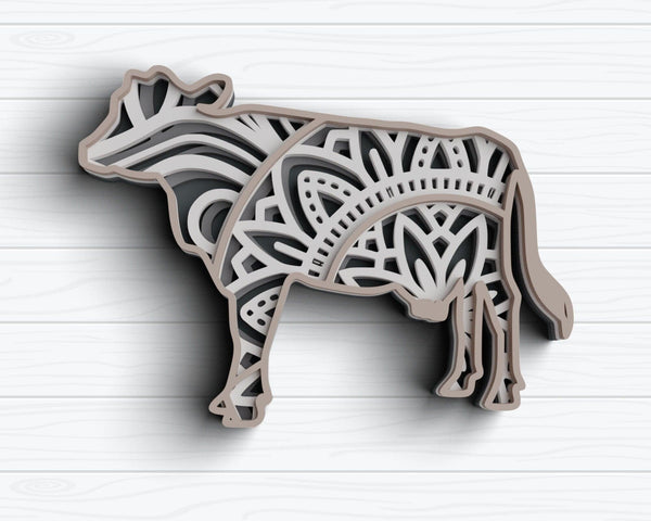 3D Farm Animals SVG DXF Bundle - Pig Svg-Rishasart