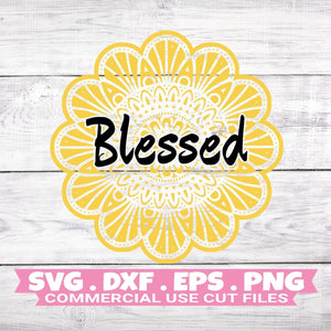 Mandala SVG Design - Blessed Svg Files For Cricut - *Digital Download*-Rishasart